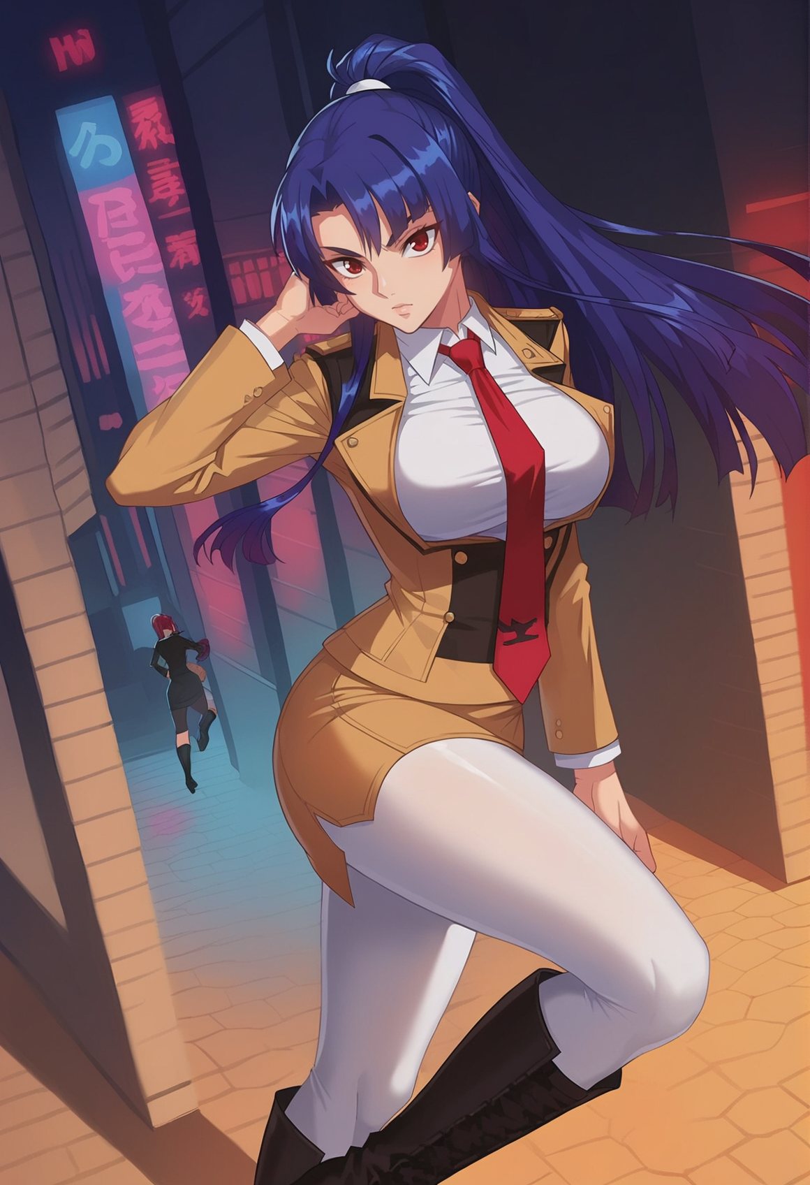 03159-4037556688-,yatsu_murasaki,score_7_up,score_8_up,scrore_9,city,1girl,solo,ymtfm,boots,necktie,uniform,knee boots,white pantyhose,military u.png